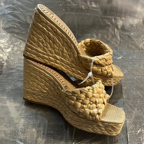 ✅Antonio Melani Magee Braided Raffia Wedges Sandal Open Toe NEW! - Picture 2 of 6